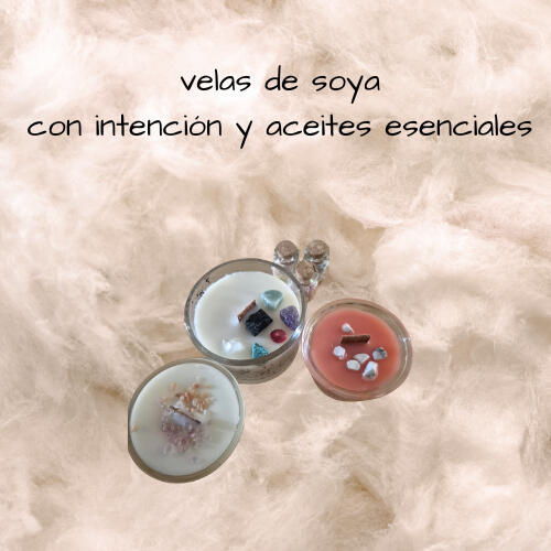 velas intencionadas, con cristales